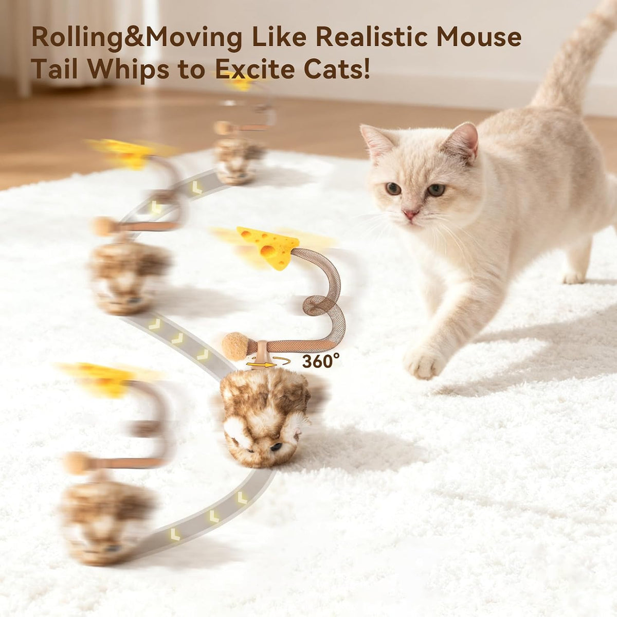Migipaws MigiMouse Interactive Cat Toy - Case of 12 (Wholesale Pack)